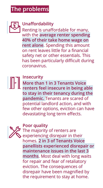Three key issues facing renters